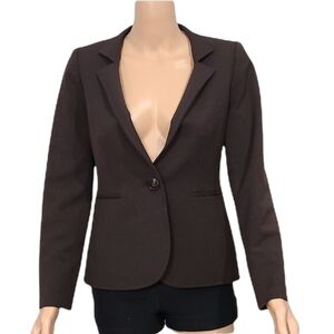 TAHARI ARTHUR S.LEVINE JACKET WITH‎ 1 BUTTON FRONT BROWN SIZE 2P